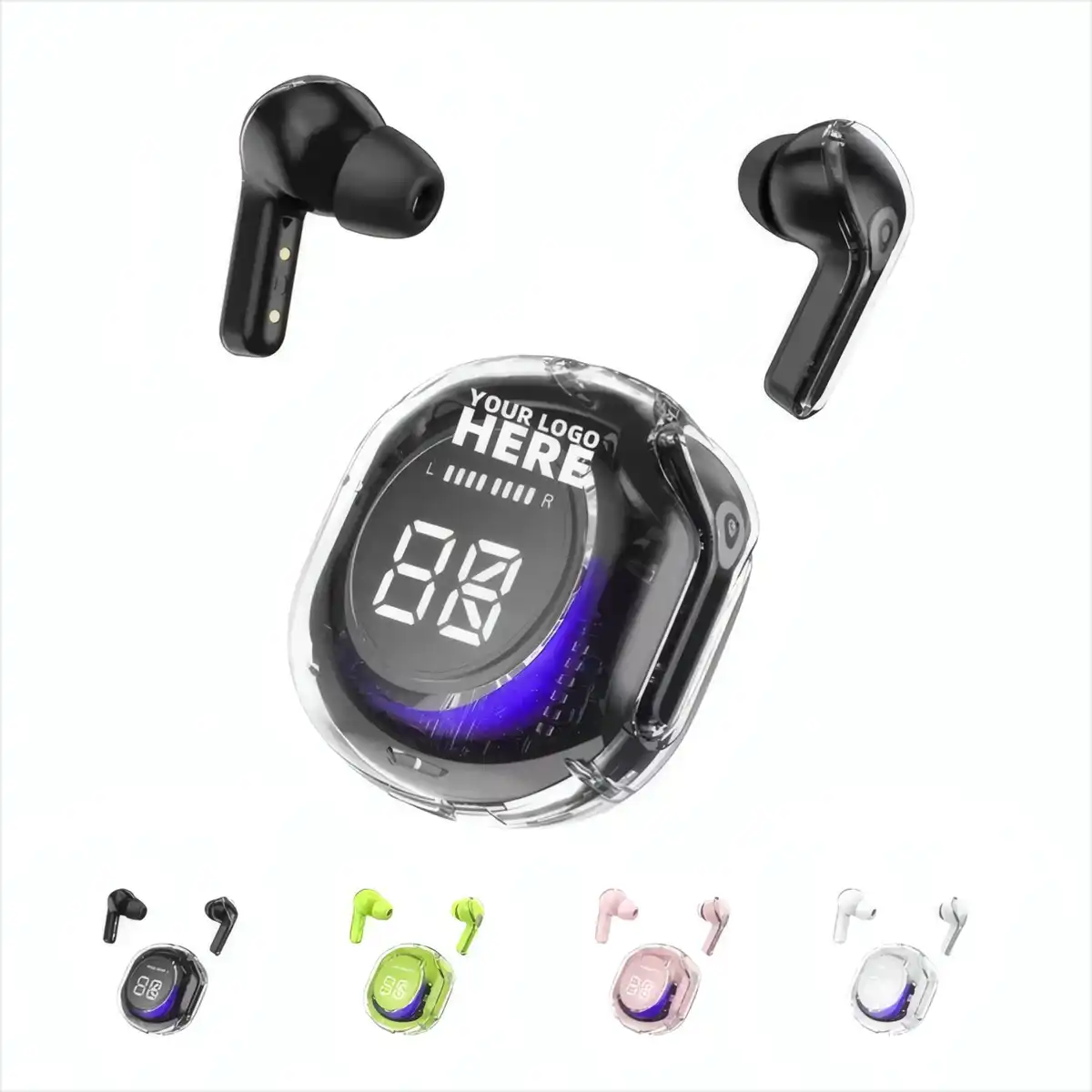 Wireless Earbuds with Digital Display