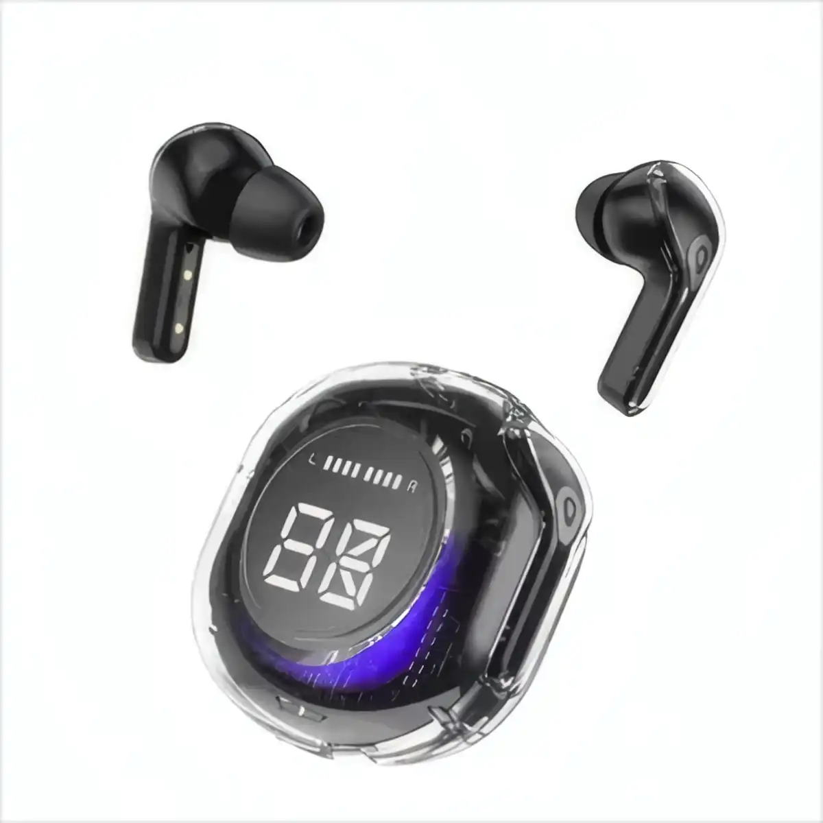 Wireless Earbuds with Digital Display product detail view