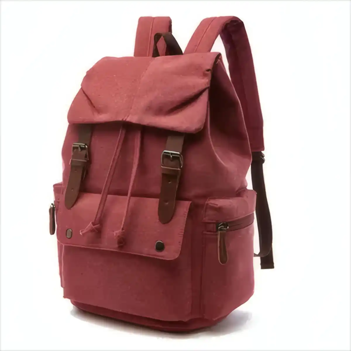 Durable Nylon Canvas Backpack product in use
