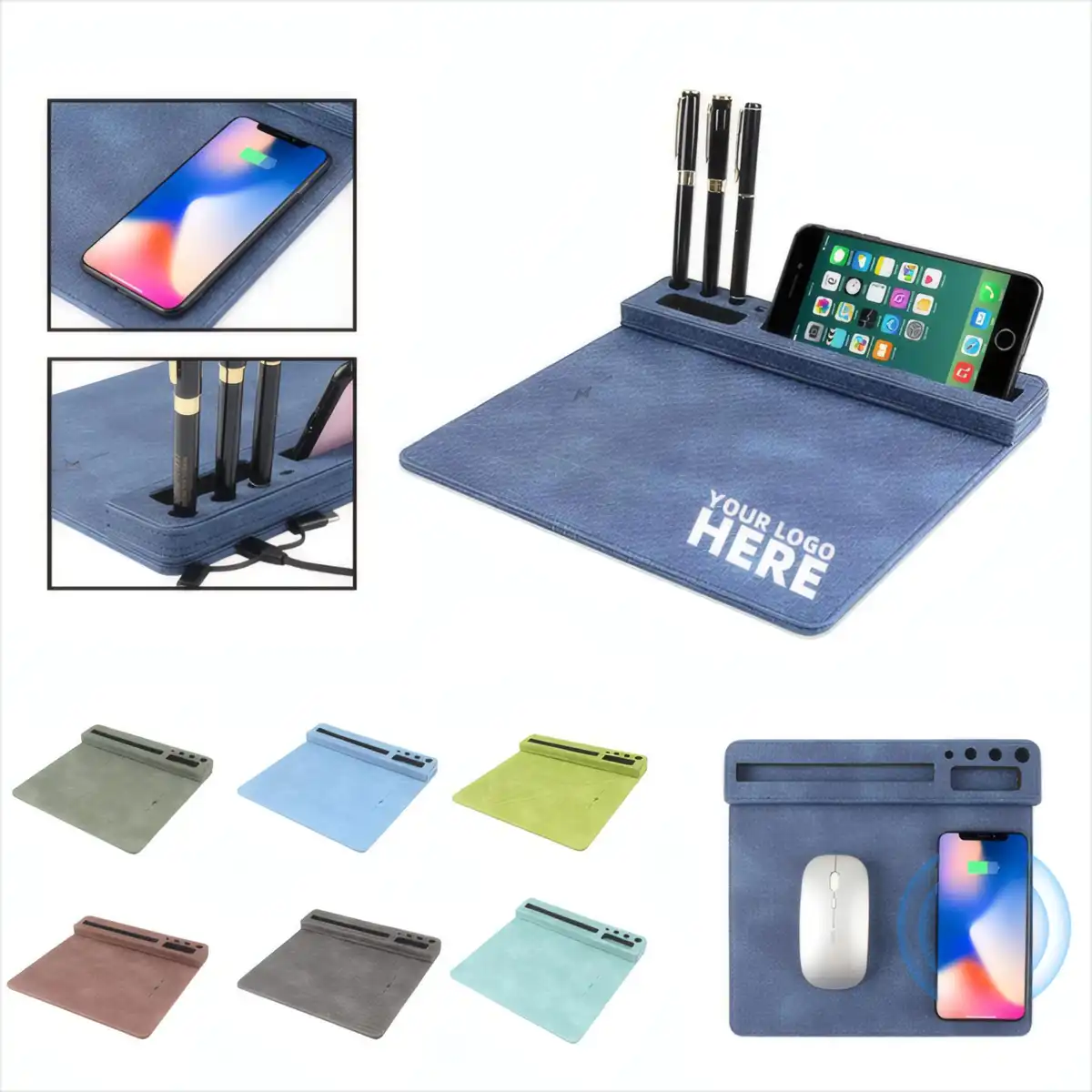 Wireless Charging Desk Mouse Pad