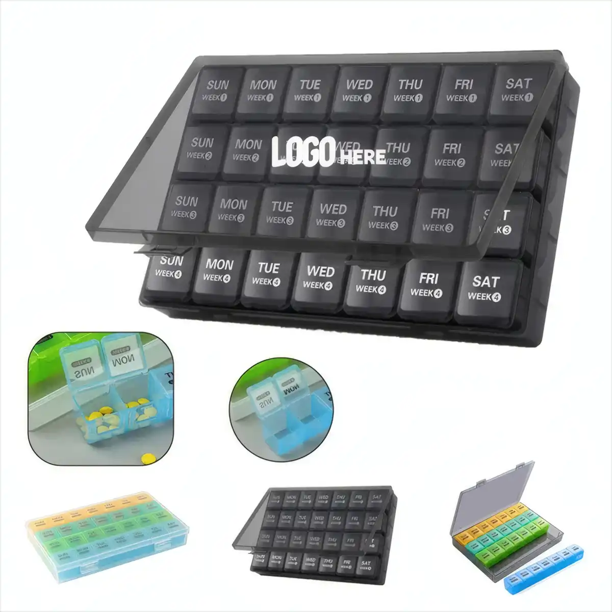 Weekly Pill Organizer with Labeling