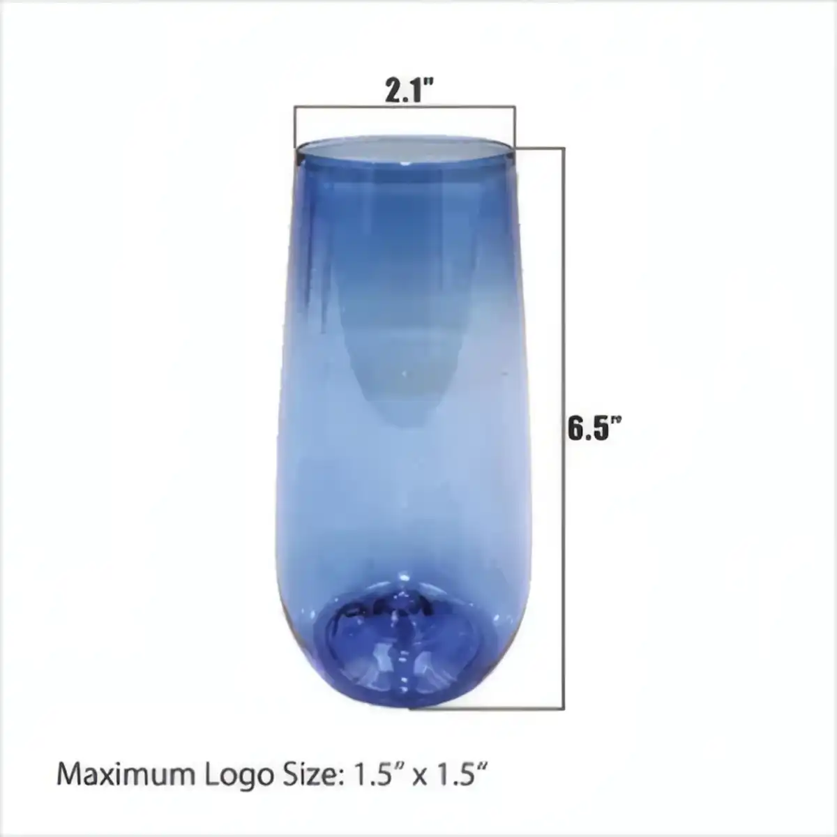 Stemless Plastic Champagne Flutes 10oz product detail view