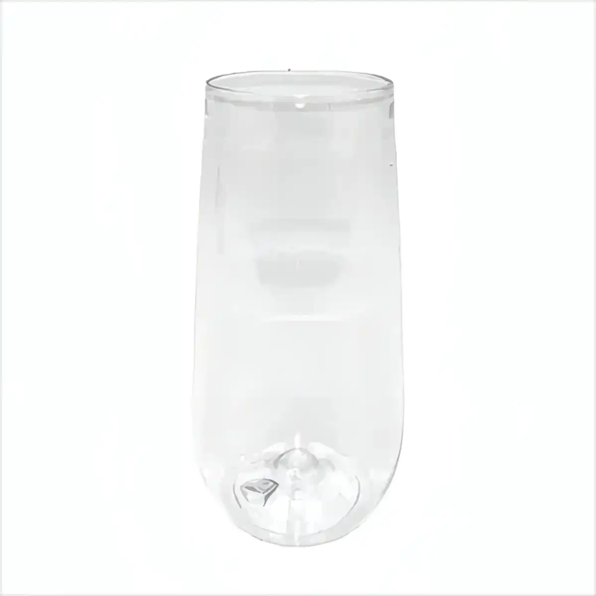 Stemless Plastic Champagne Flutes 10oz alternate product angle