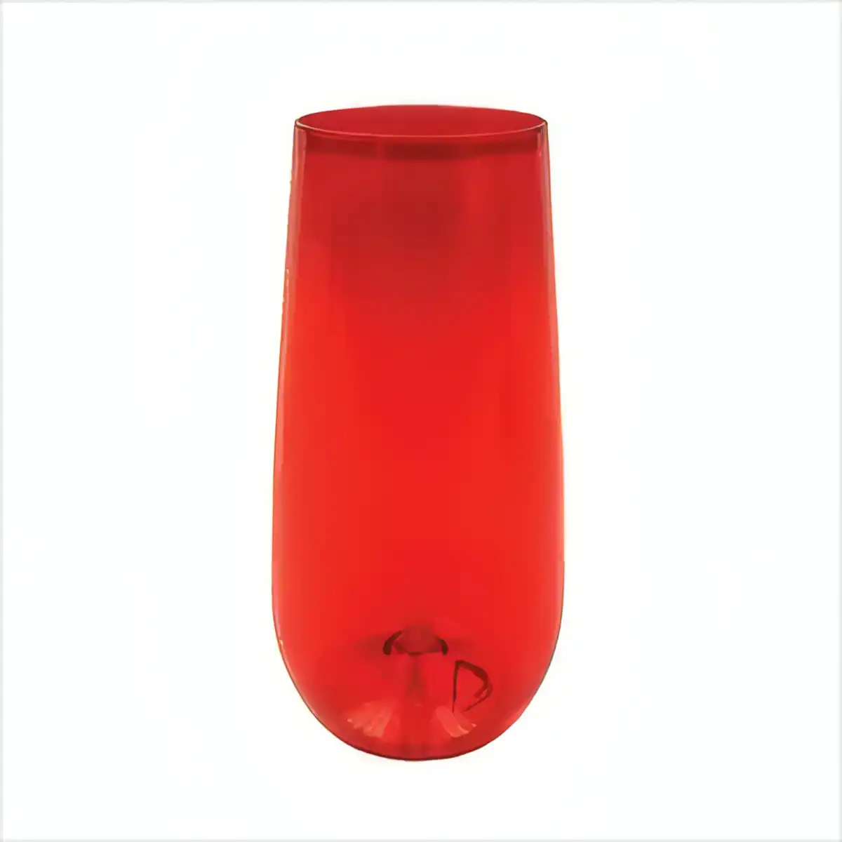 Stemless Plastic Champagne Flutes 10oz custom logo imprint view