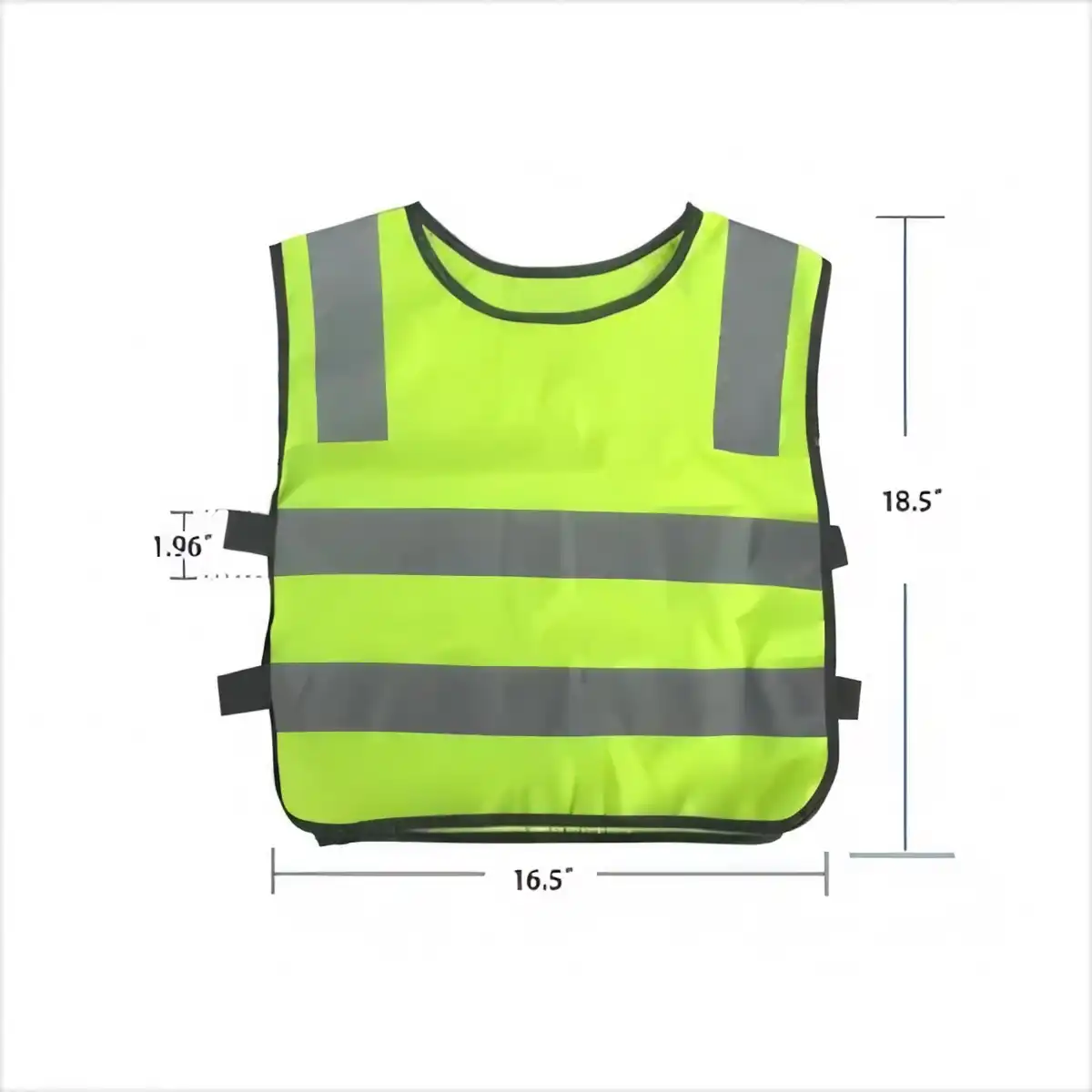 Kids Neon Safety Vest Reflective Stripe product detail view