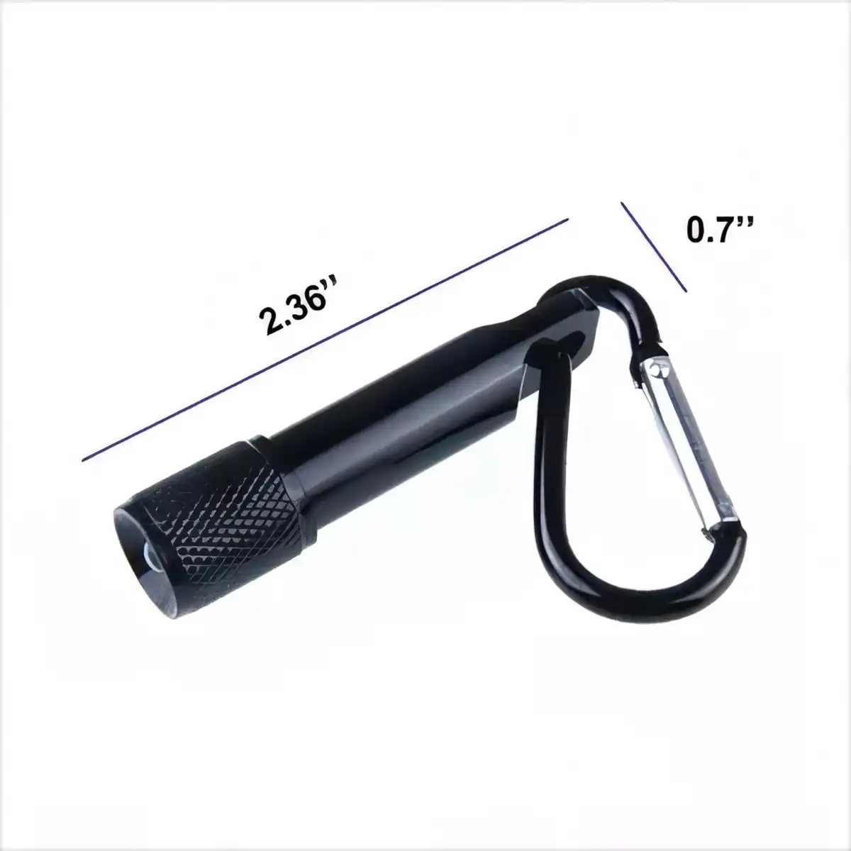 Aluminum Carabiner Flashlight Keychain product detail view