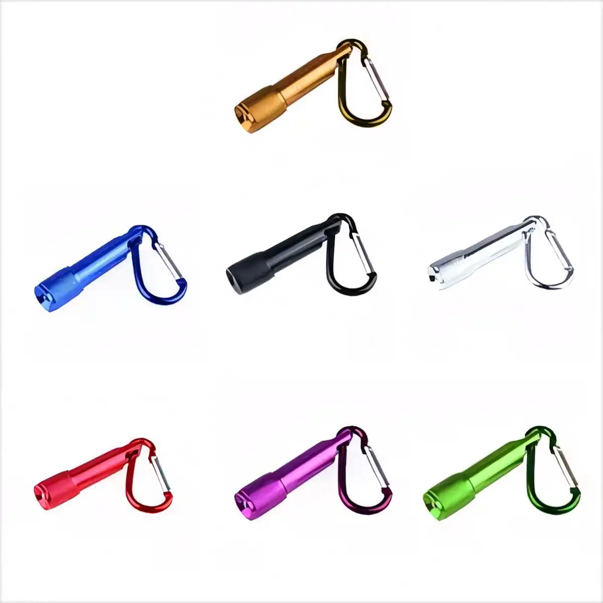Aluminum Carabiner Flashlight Keychain alternate product angle
