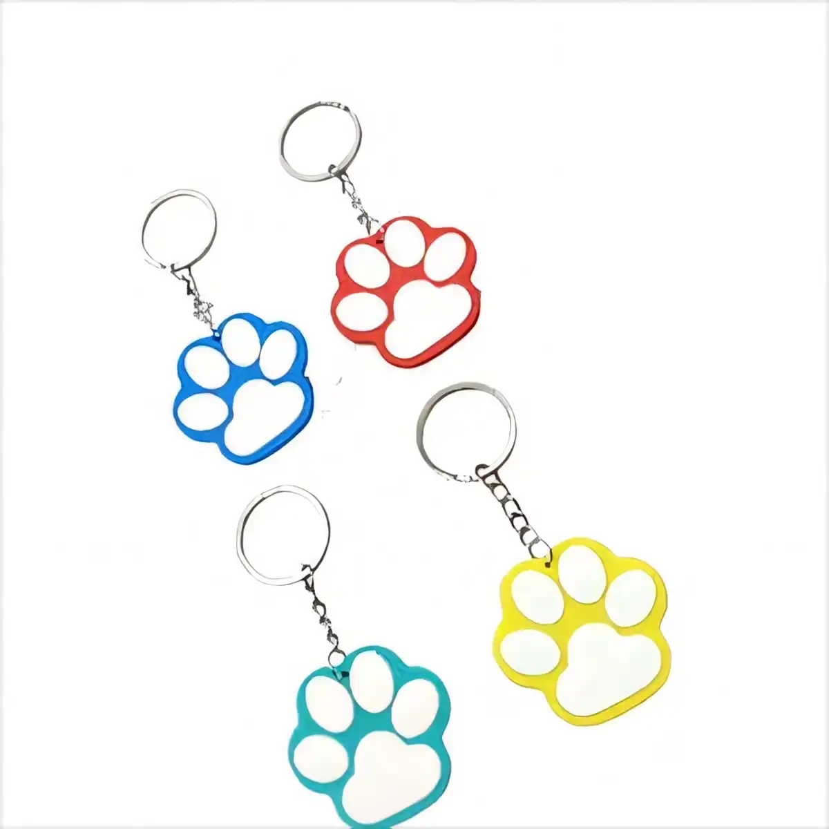 Paw Print Vinyl Key Tag alternate product angle
