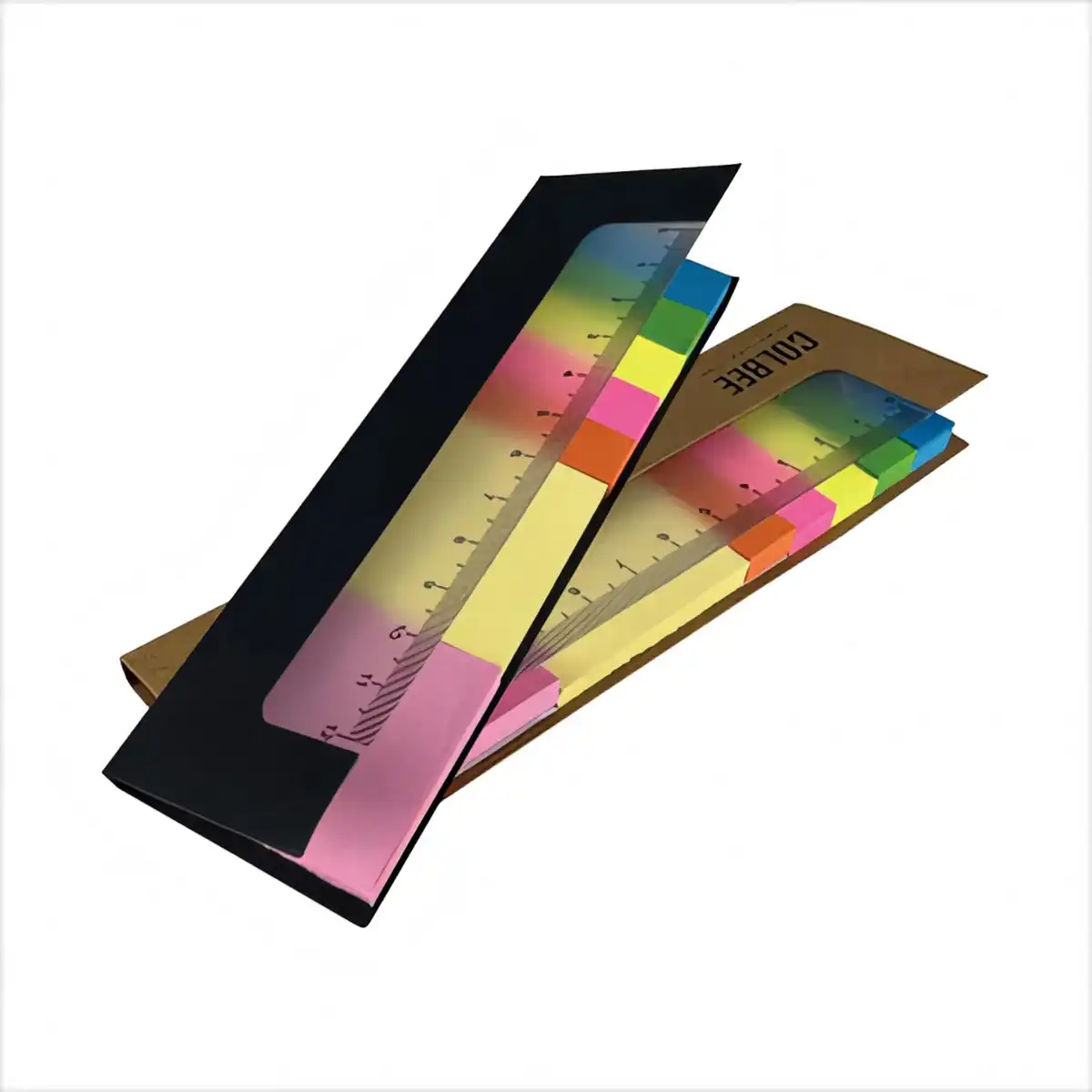 Neon Ruler Sticky Notes Set product detail view
