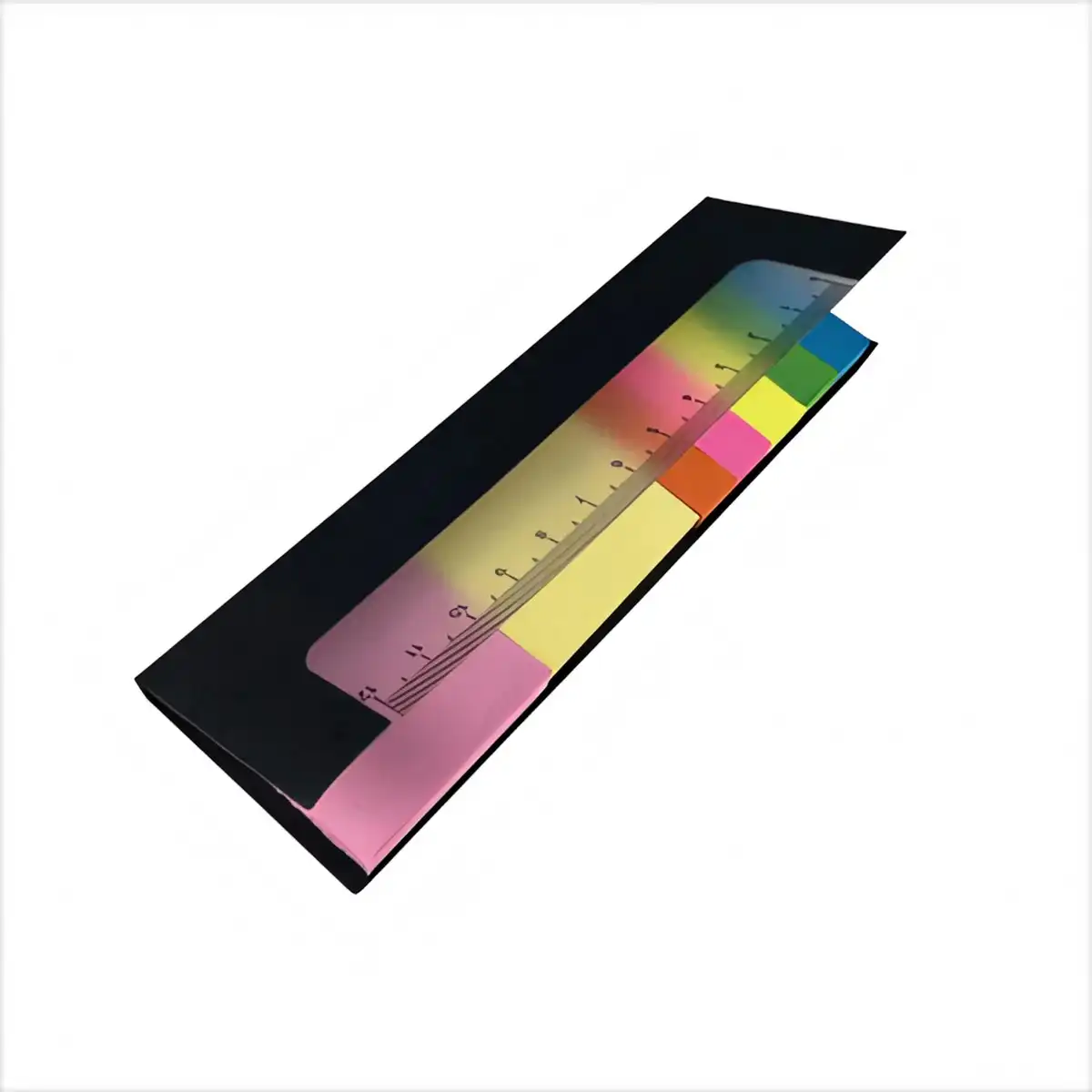 Neon Ruler Sticky Notes Set product close-up