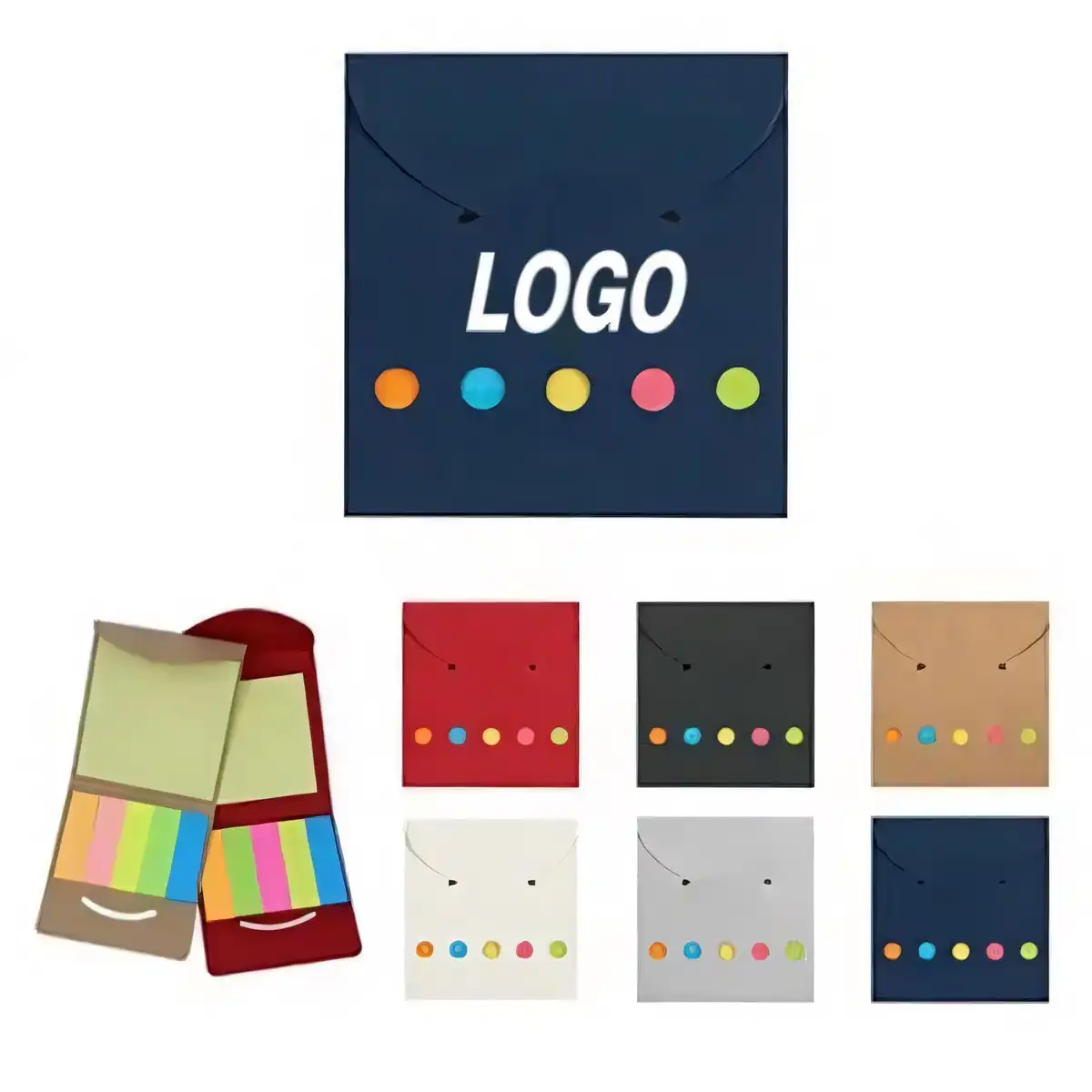 Vibrant Kraft Sticky Notes Set