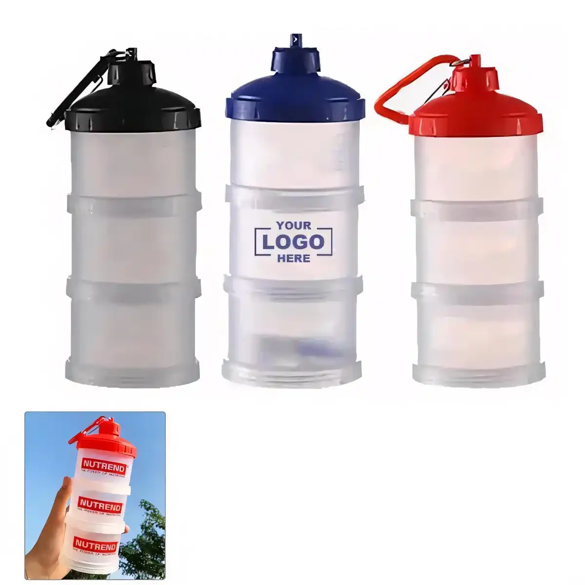 3 Layer Protein Powder Storage Container