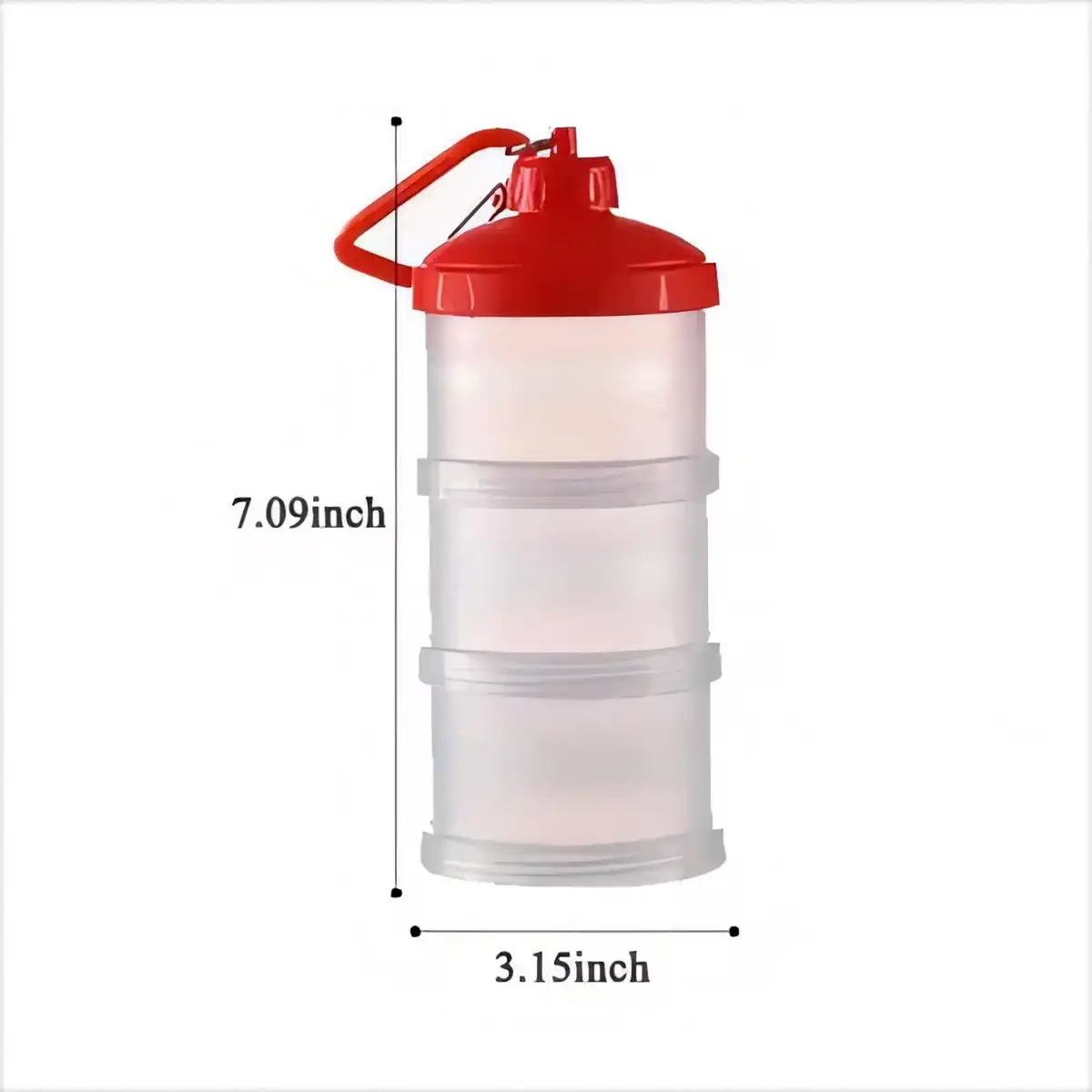 3 Layer Protein Powder Storage Container product detail view