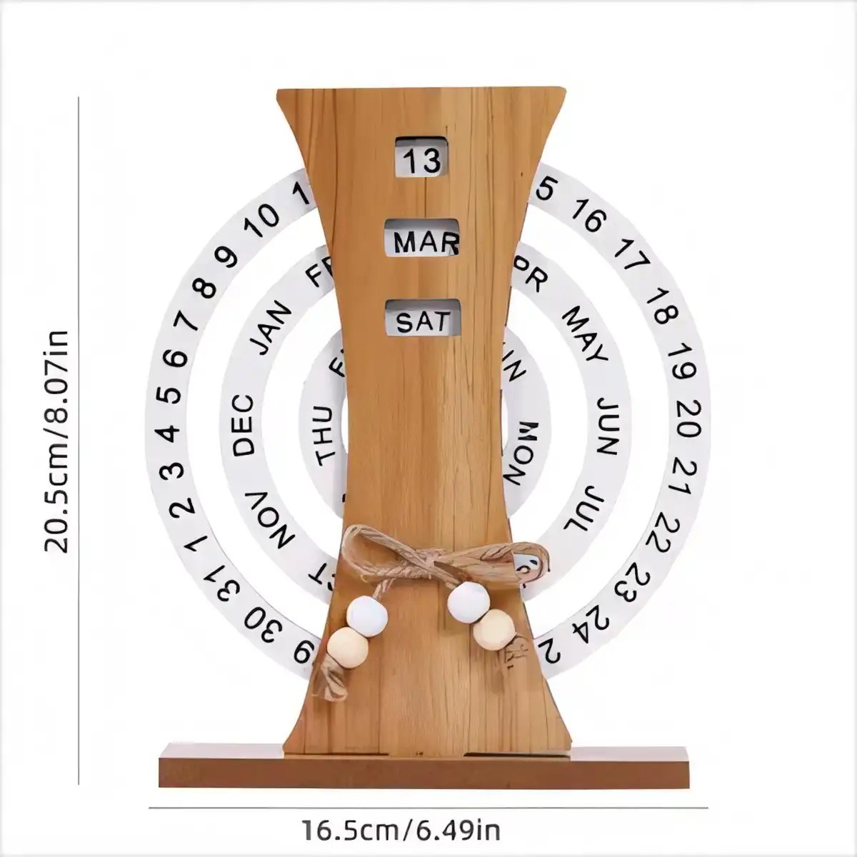 Rotating Wooden Desk Calendar product detail view