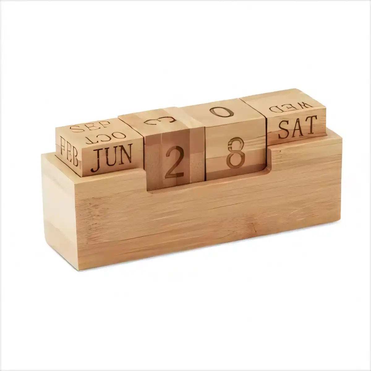 Eco Bamboo Desk Calendar alternate product angle