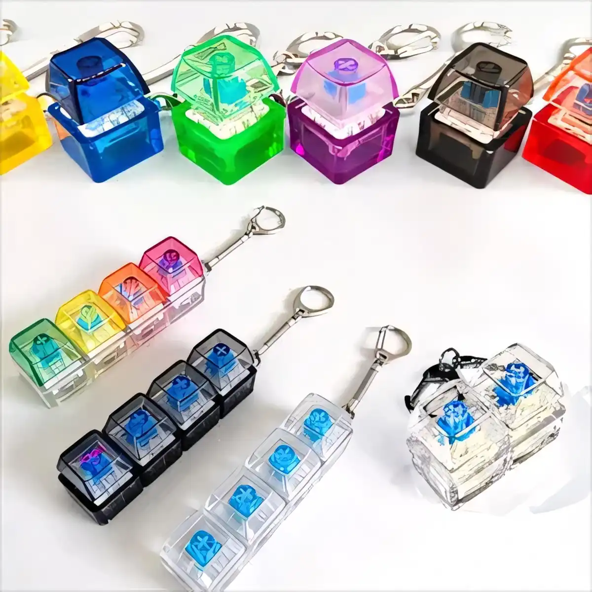 Tactile Click Fidget Keychain Toy product detail view