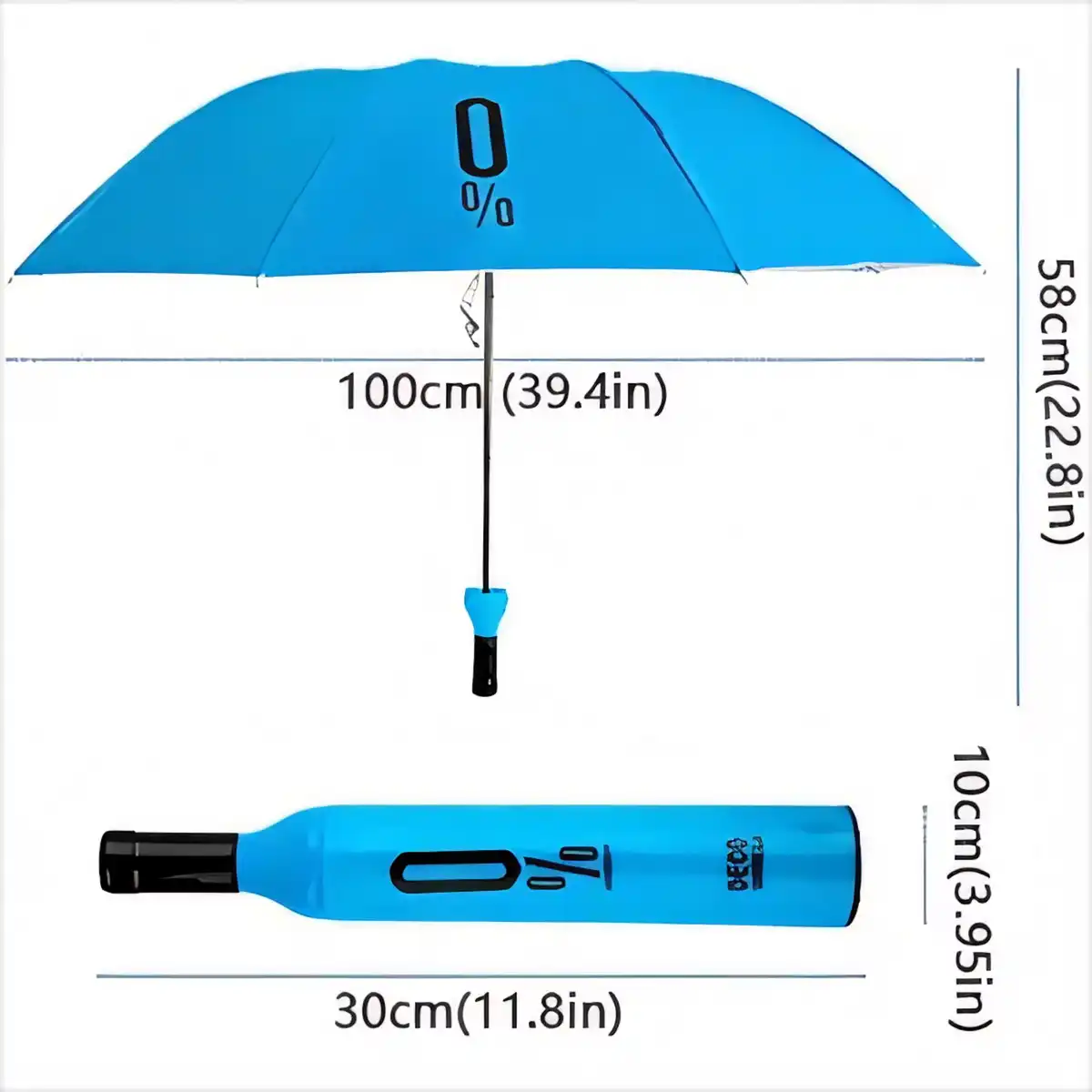 Portable Wine Bottle Umbrella Rain Sun product detail view