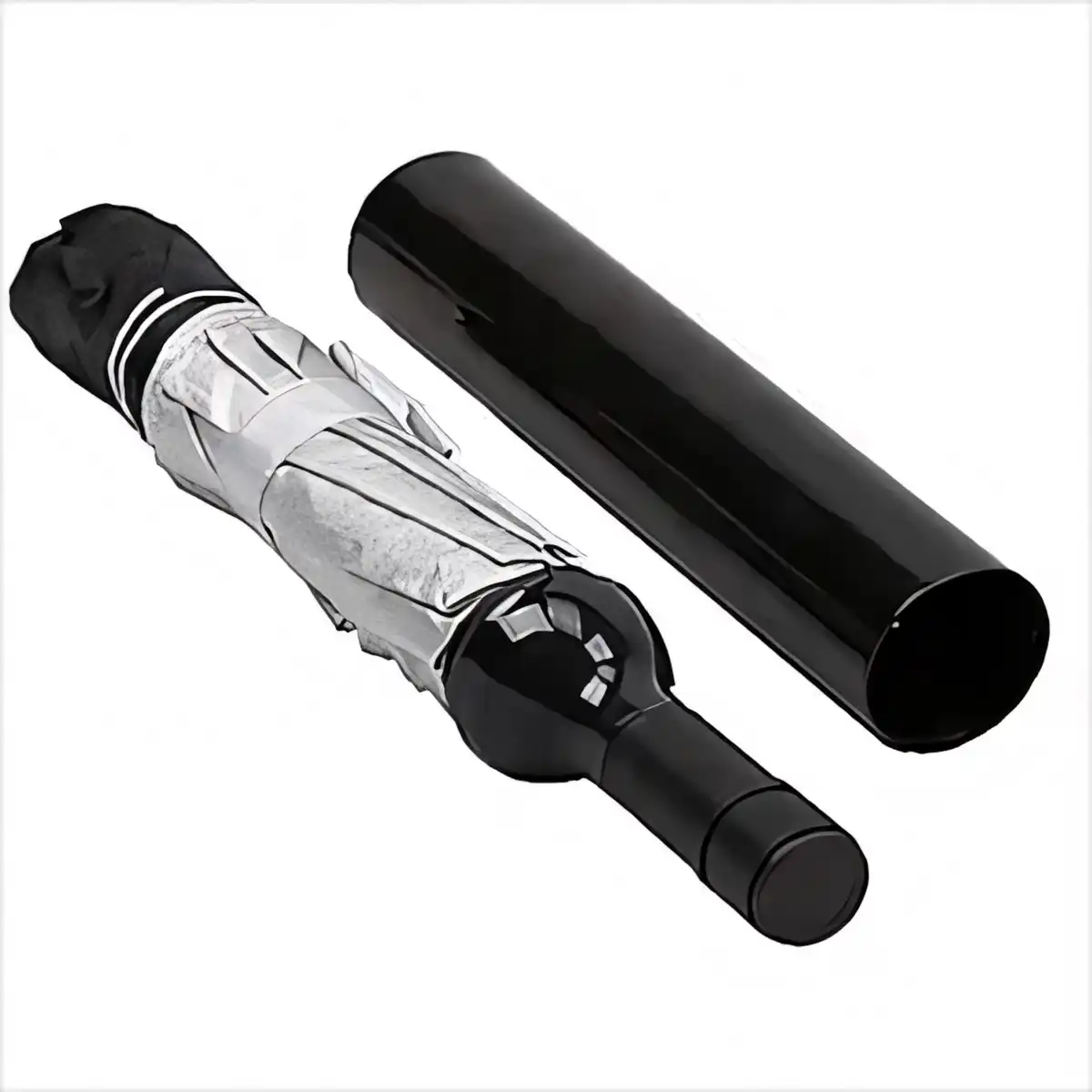 Portable Wine Bottle Umbrella Rain Sun alternate product angle