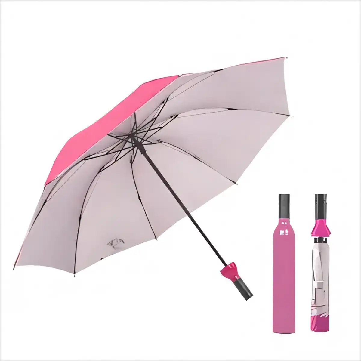 Portable Wine Bottle Umbrella Rain Sun product close-up