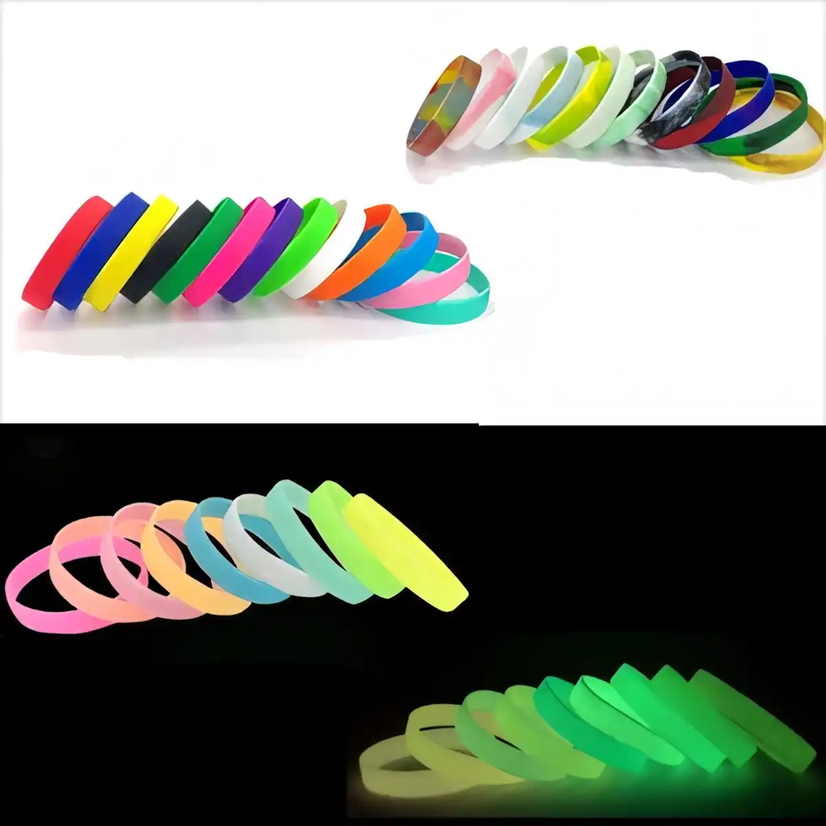 Neon Glow Slap Bracelets Multipack product detail view