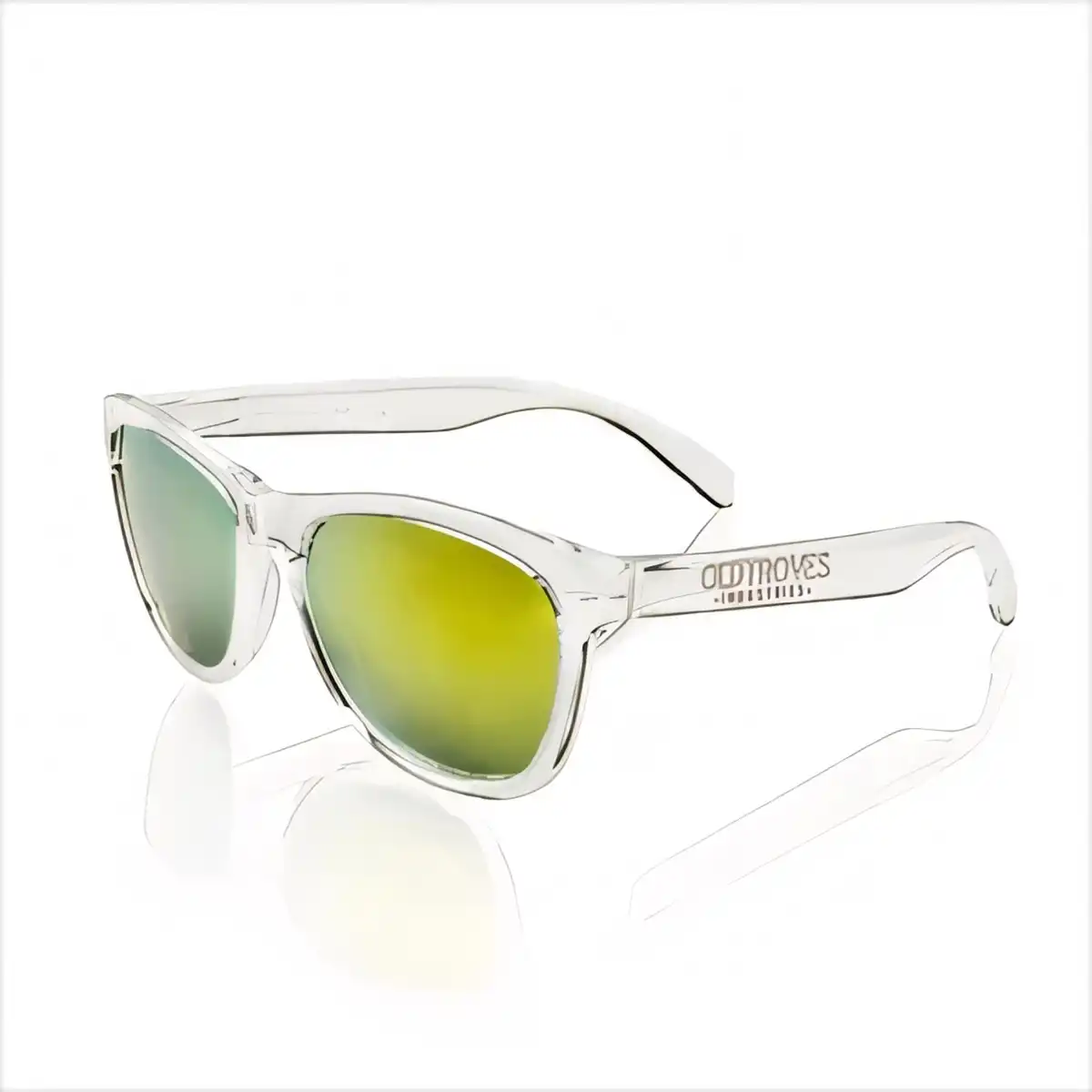 Supernova Mirrored Sunglasses Clear product with accessories