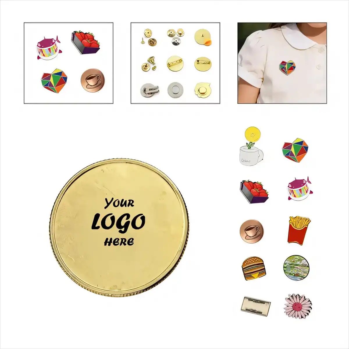 Colorful Enamel Pins Set