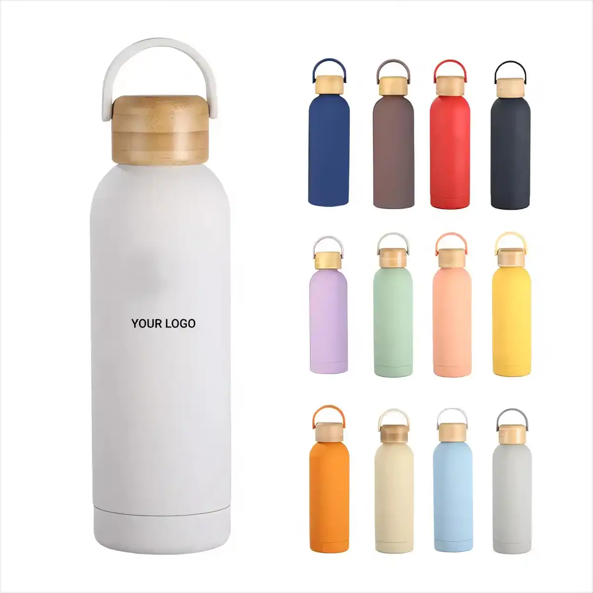 Insulated Steel Bottle Wood Lid