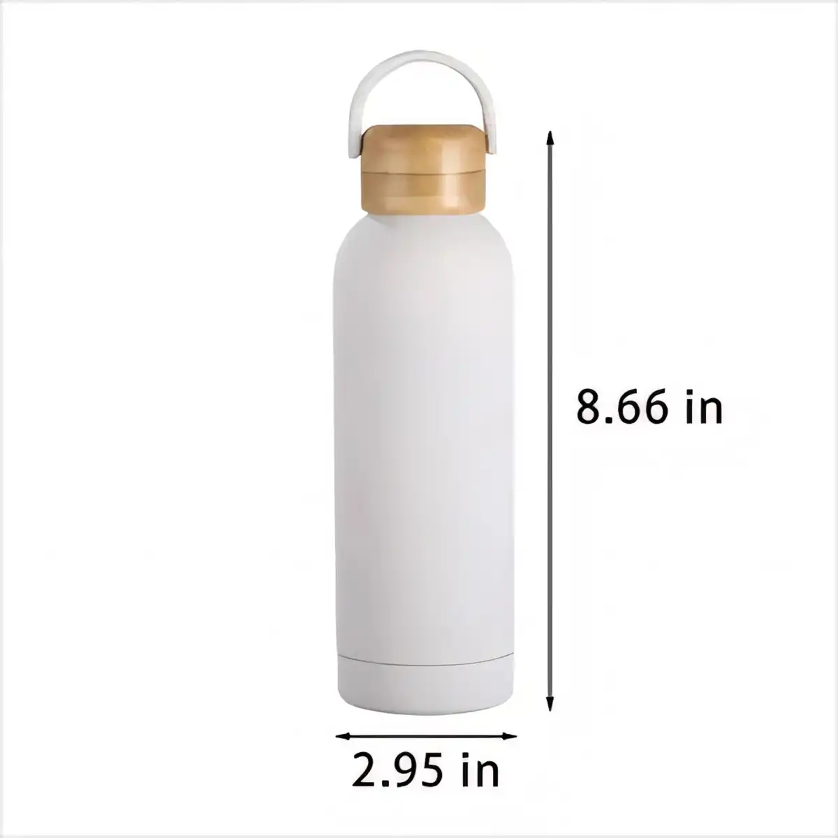 Insulated Steel Bottle Wood Lid product detail view