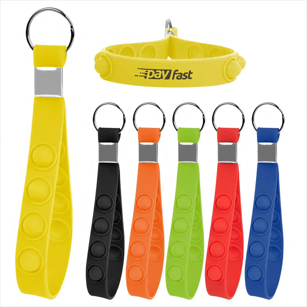 Silicone Pop Fidget Keychain