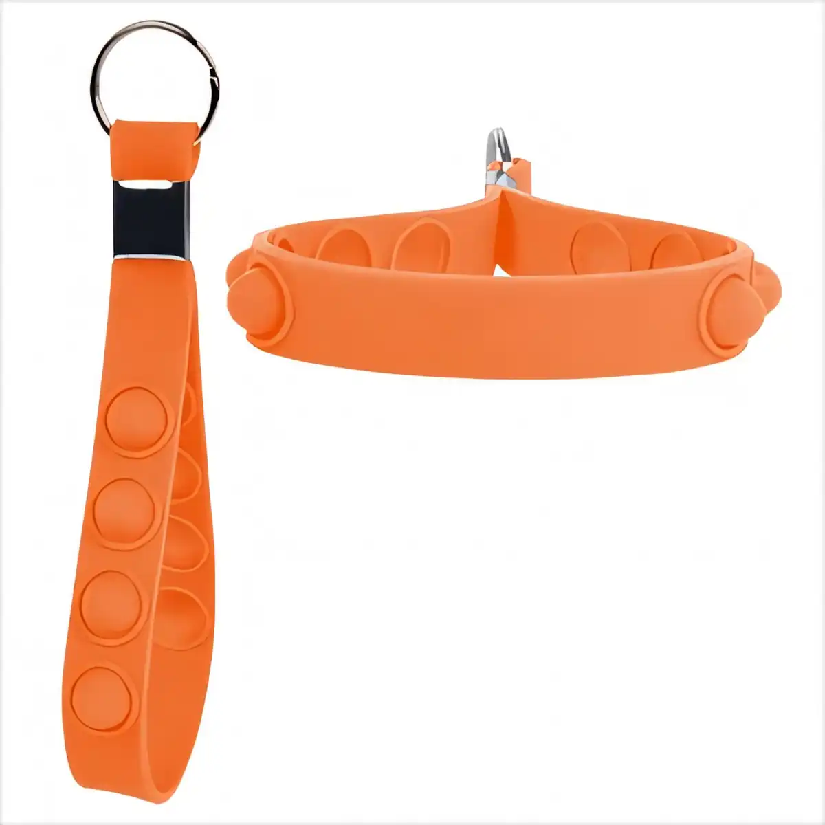 Silicone Pop Fidget Keychain product close-up