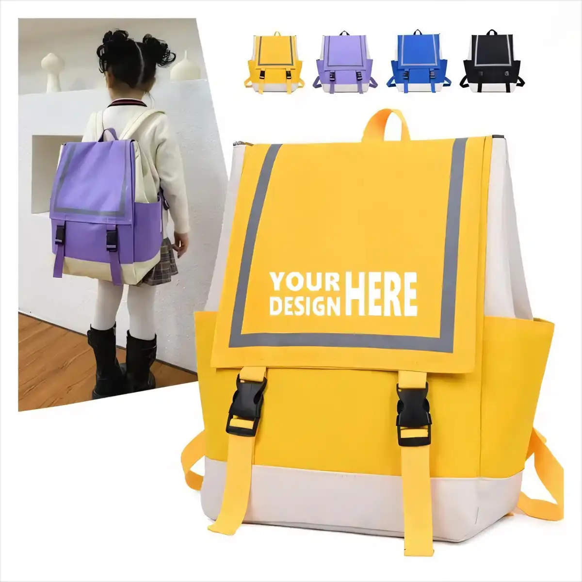 Colorful Kids School Backpack Lightweight