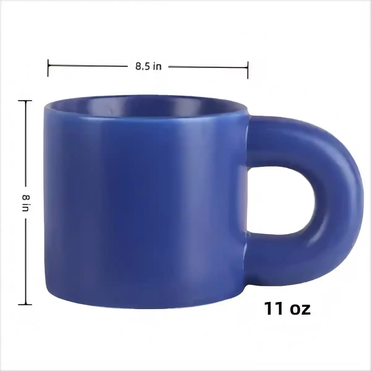 12oz Ceramic Mug with Ergonomic Handle product close-up