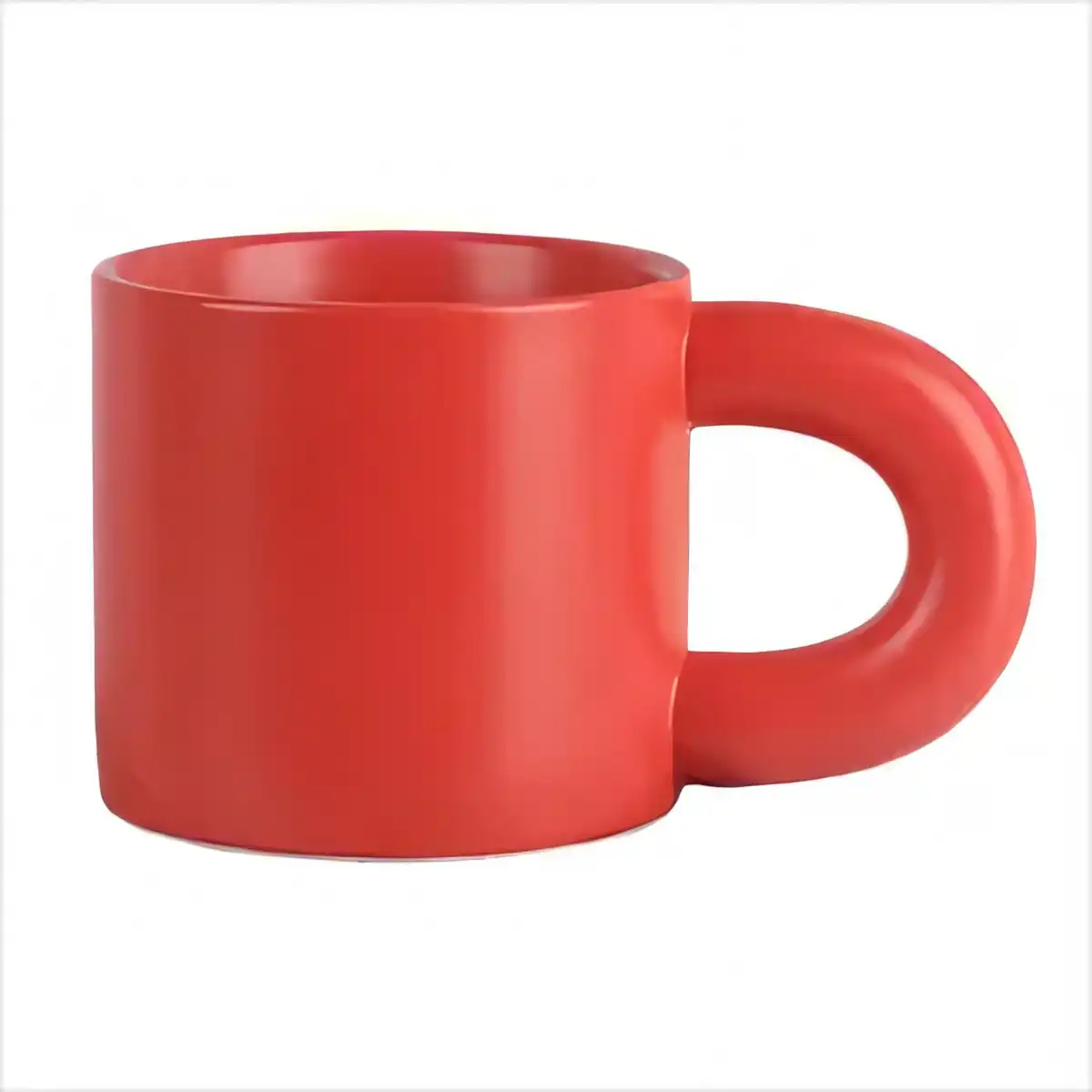 12oz Ceramic Mug with Ergonomic Handle custom logo imprint view