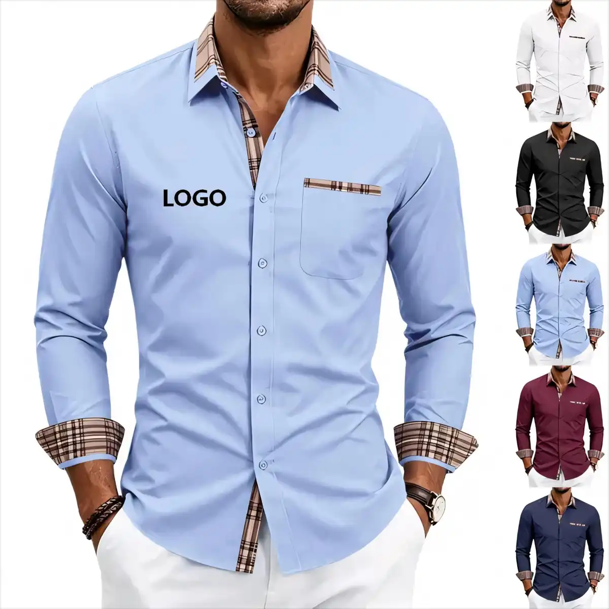 Men's Breathable Business Dress Shirt