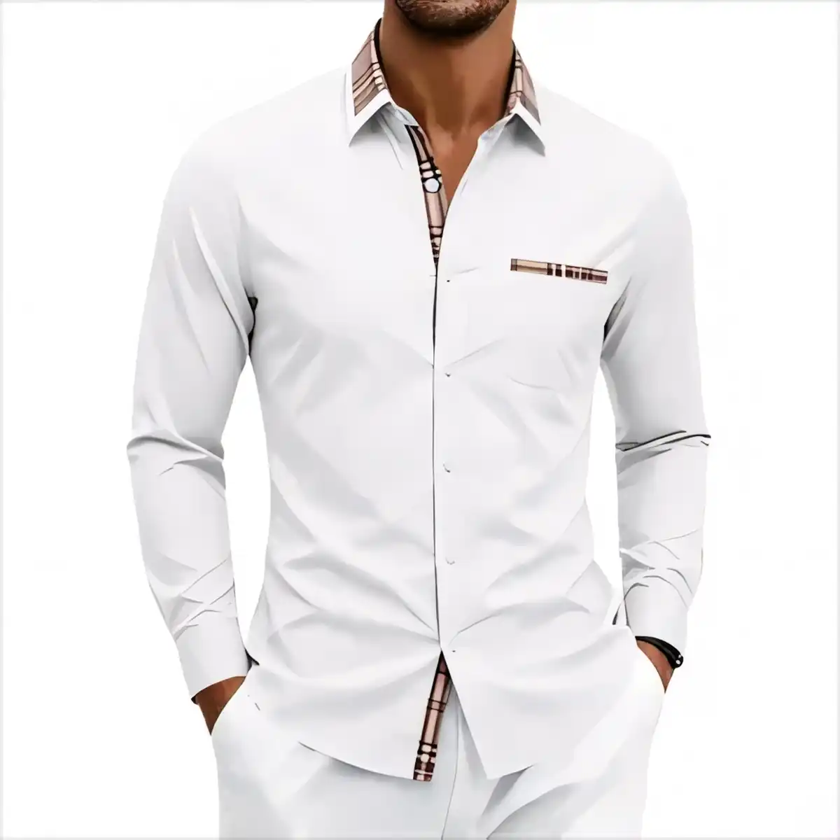 Men's Breathable Business Dress Shirt additional product view
