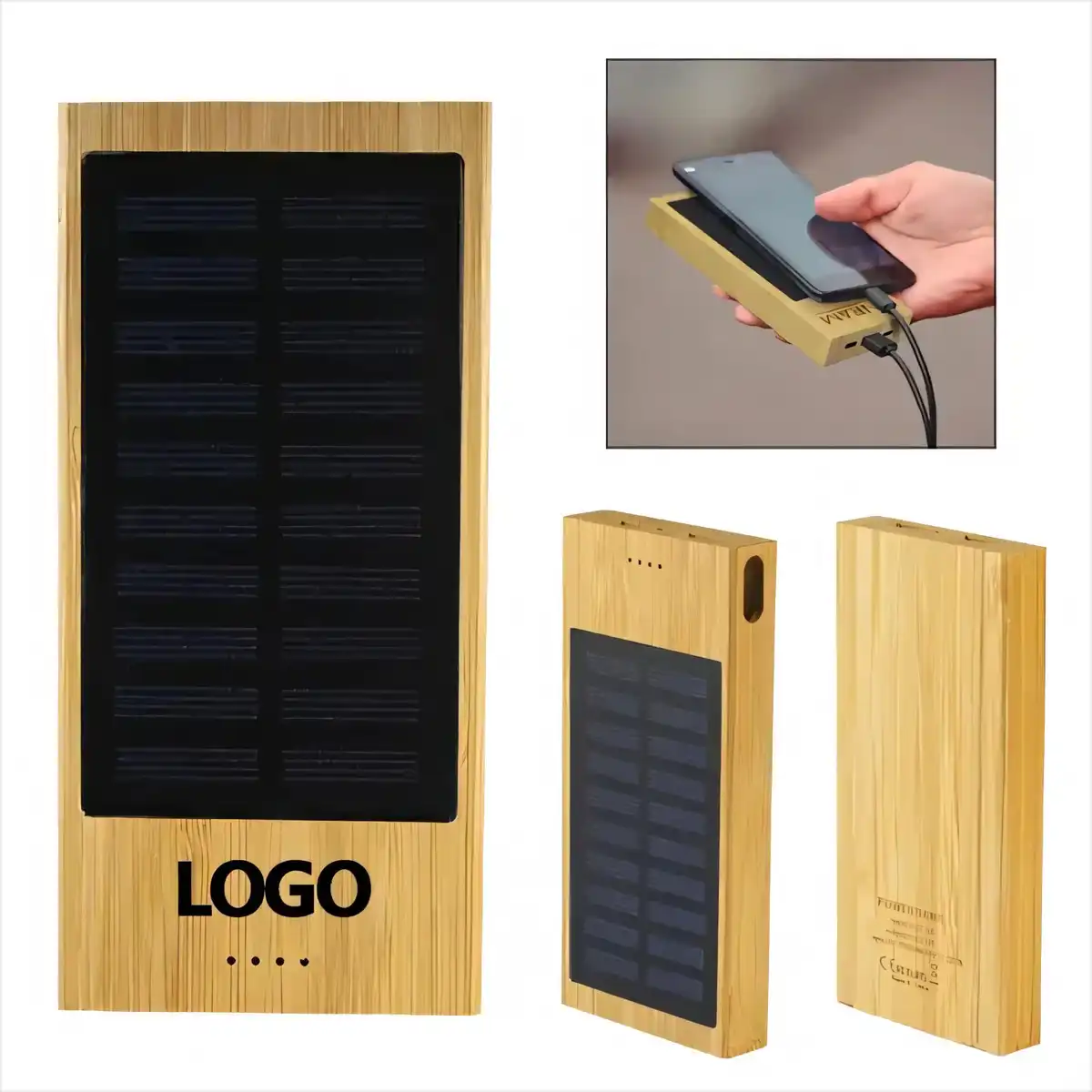 Eco Friendly Bamboo Solar Charger Wireless