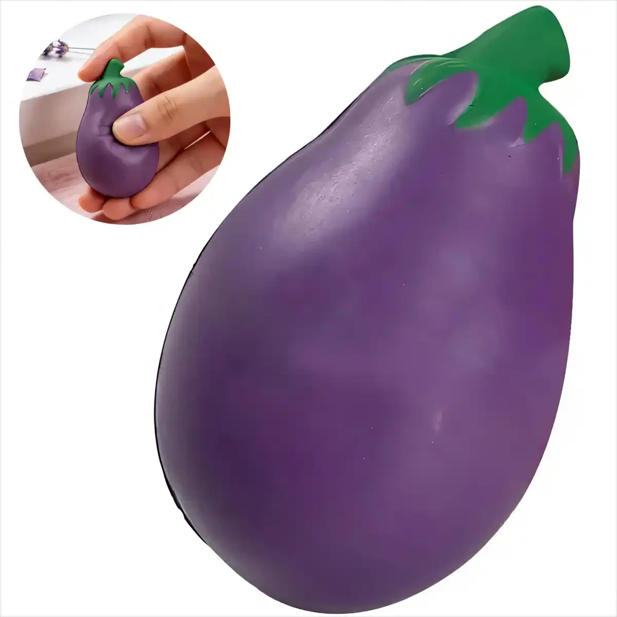 Eggplant Squeeze Stress Relief Toy