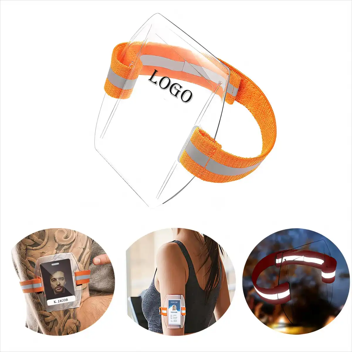 Reflective Snap ID Badge Holder