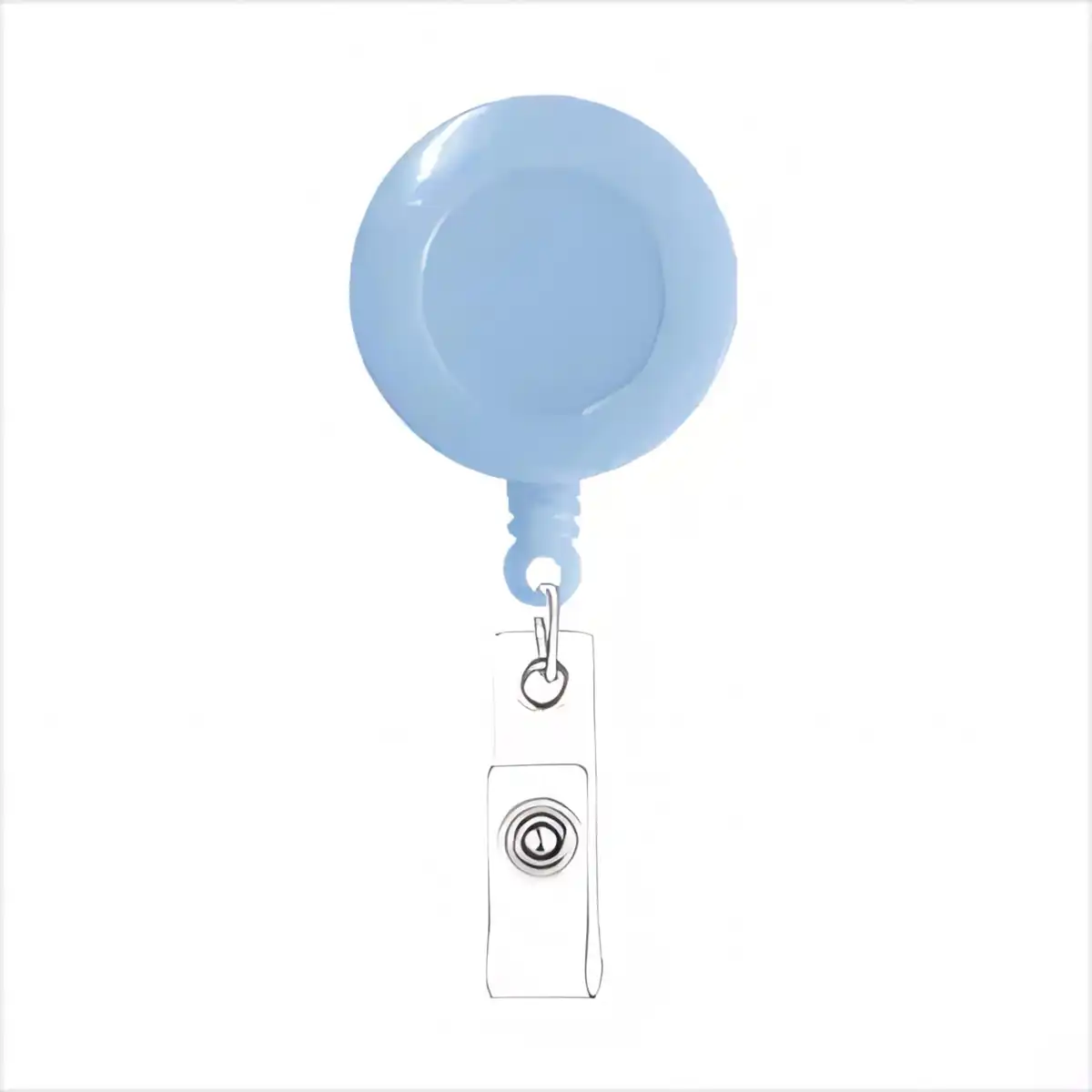 Rotating Badge Reel with Alligator Clip custom logo imprint view
