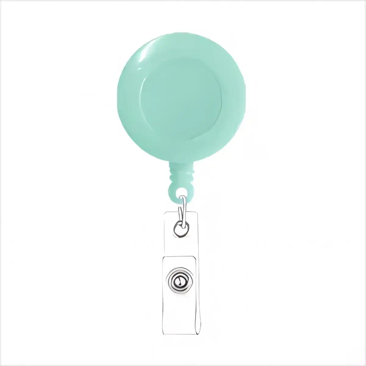 Rotating Badge Reel with Alligator Clip product in use
