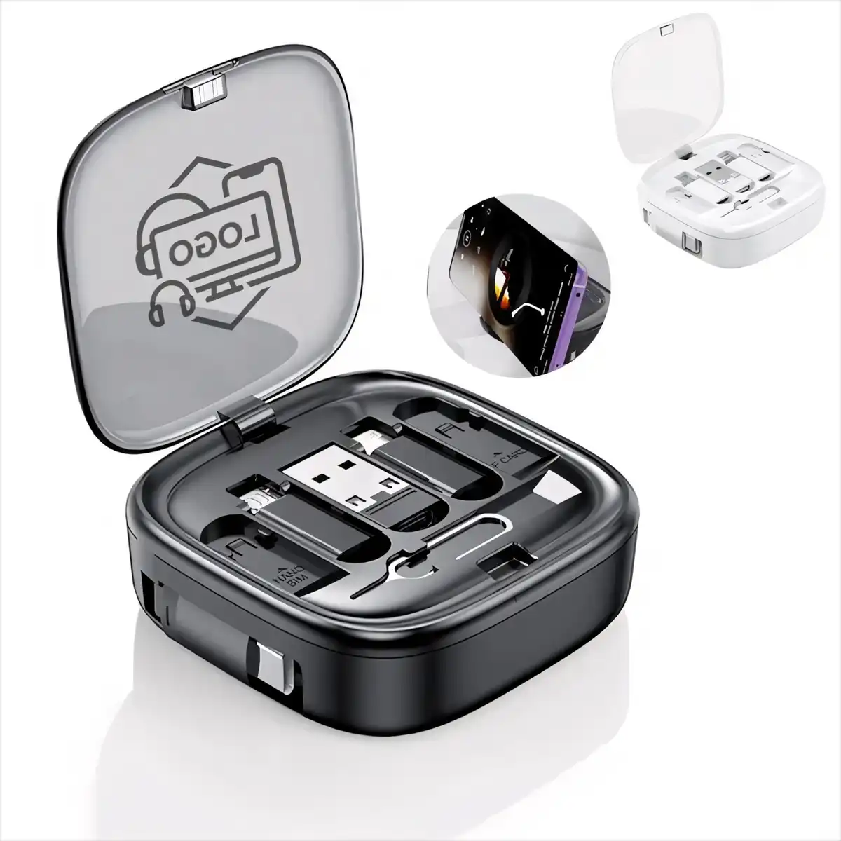 Retractable Charging Cable Organizer with Stand