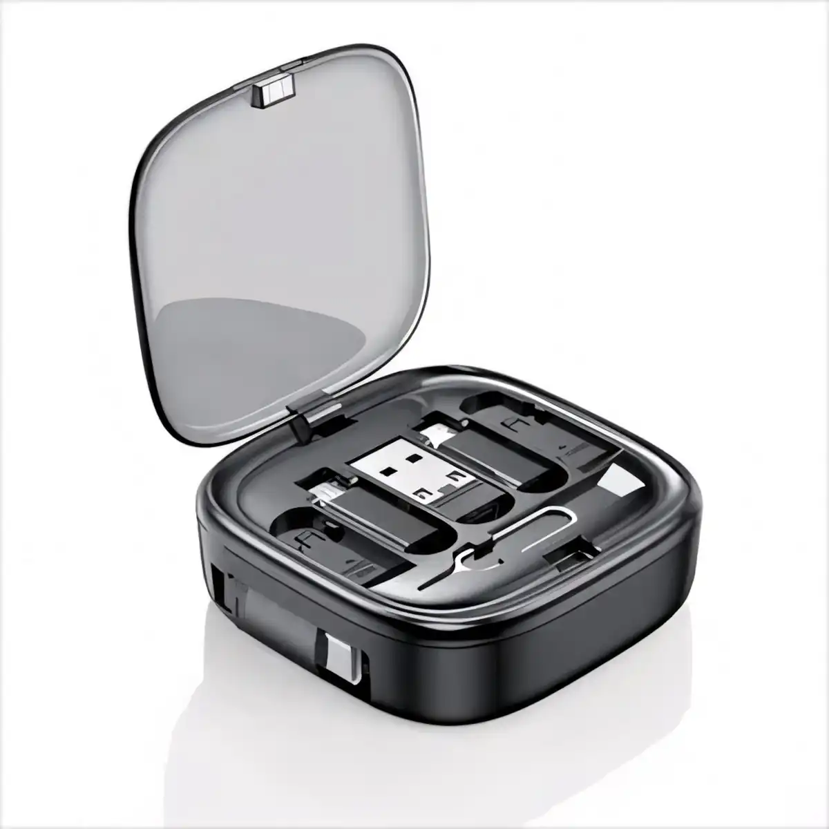 Retractable Charging Cable Organizer with Stand product close-up