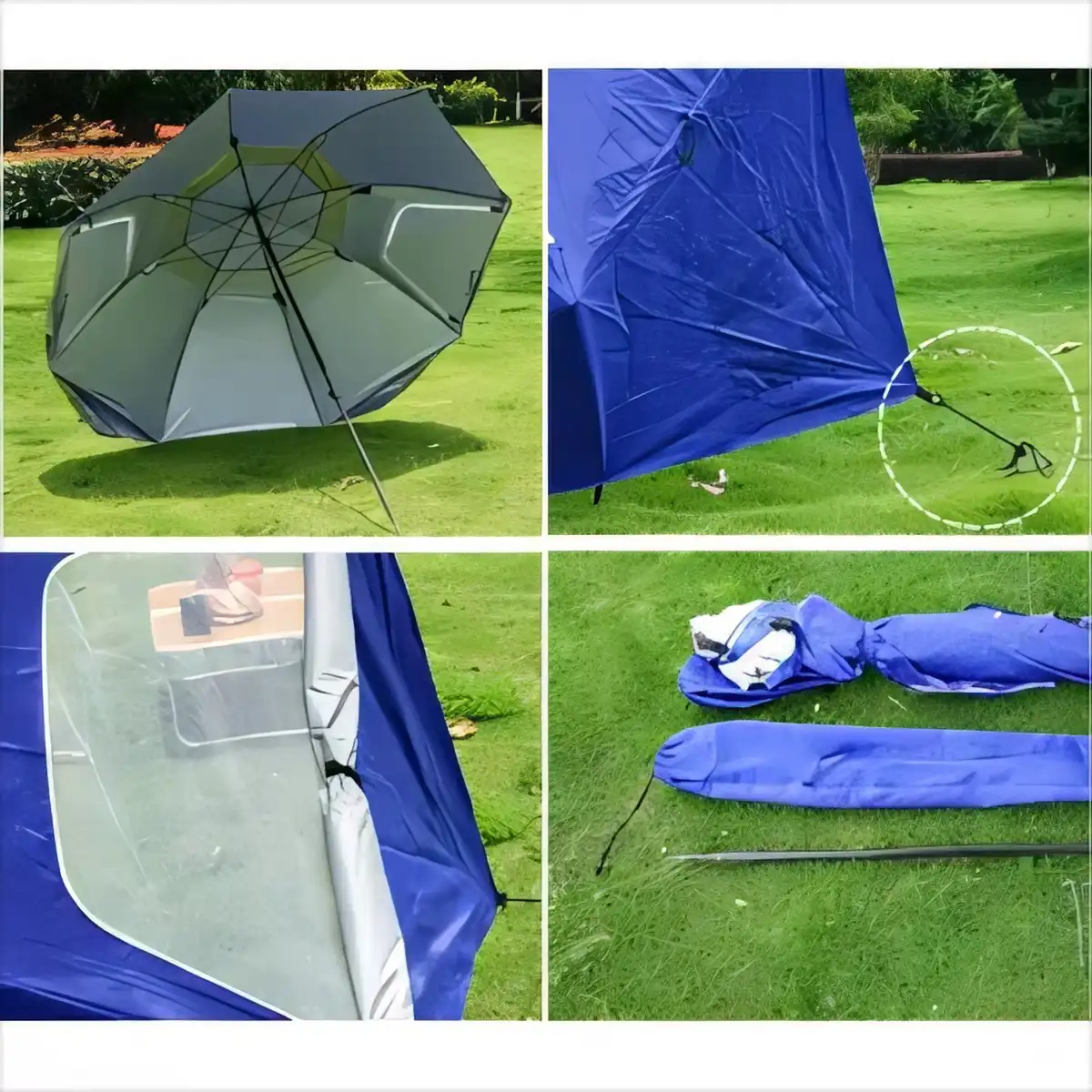 UV Blocking Beach Umbrella with Pockets product detail view