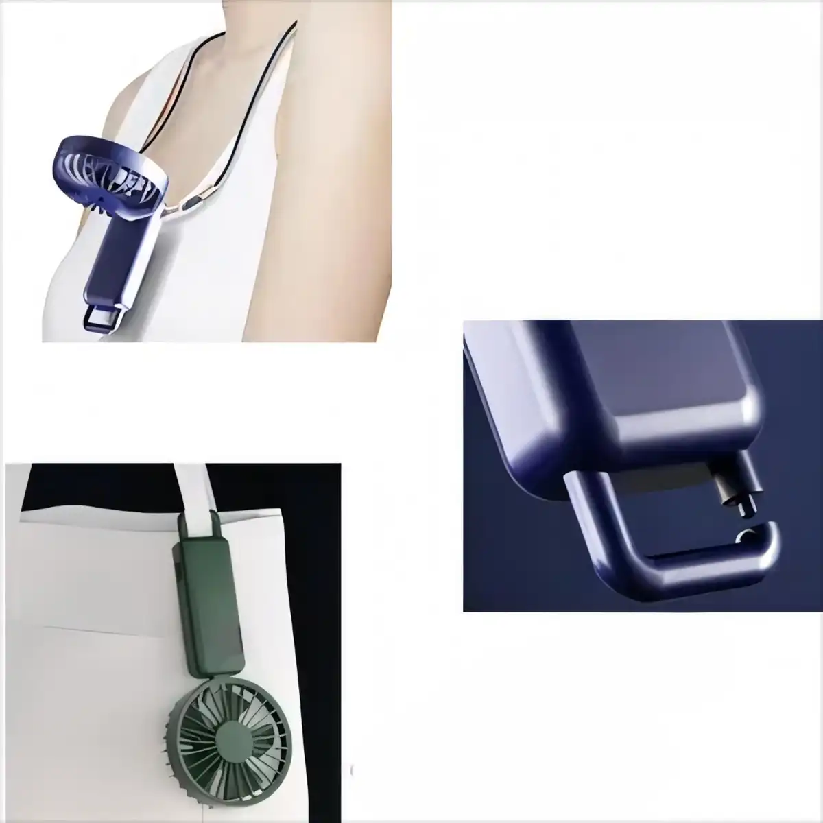 Rechargeable Mini Fan with Stand alternate product angle