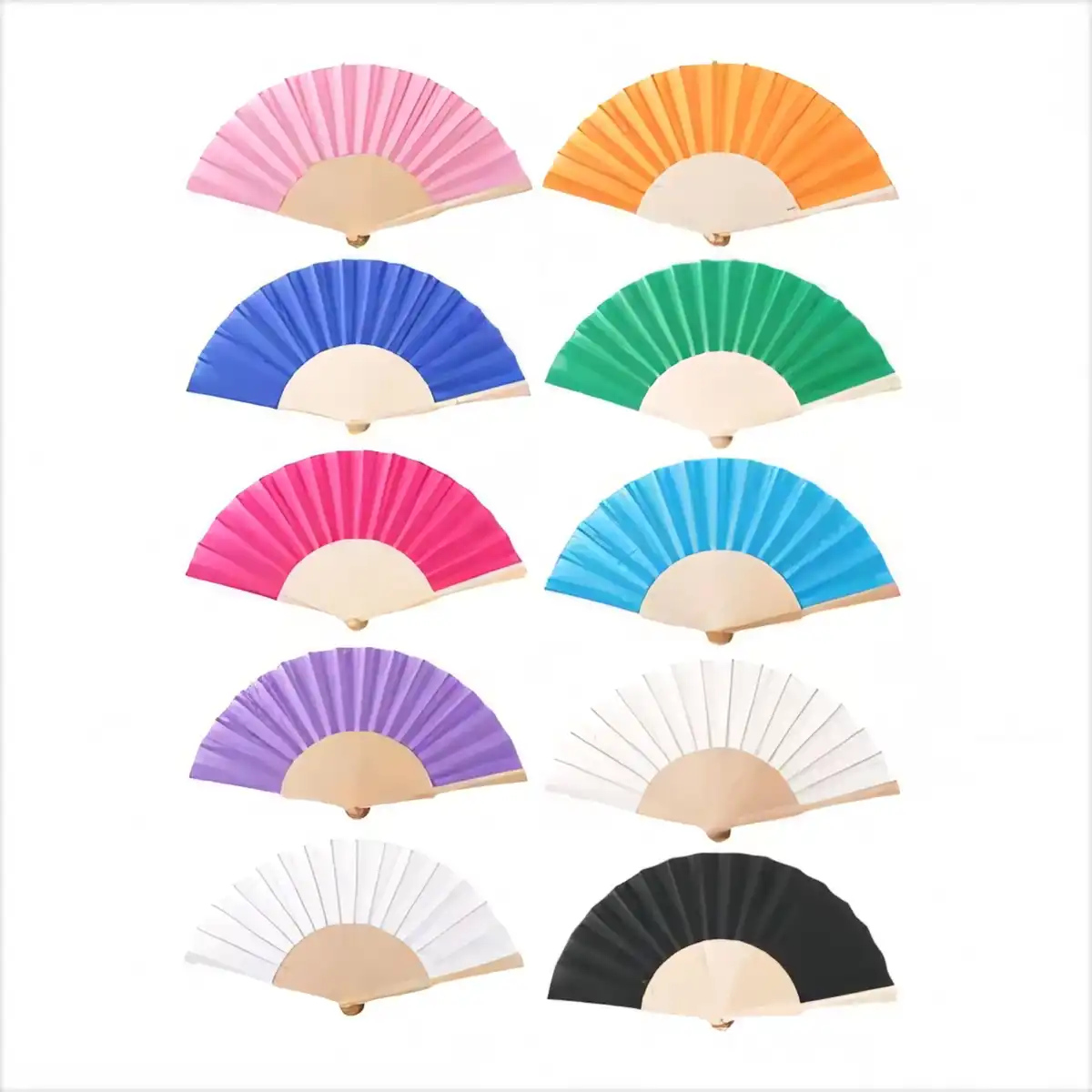 Bamboo Silk Folding Fan product detail view