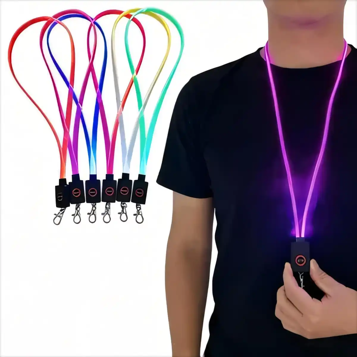 LED Lanyard Keychain Night Safety product detail view