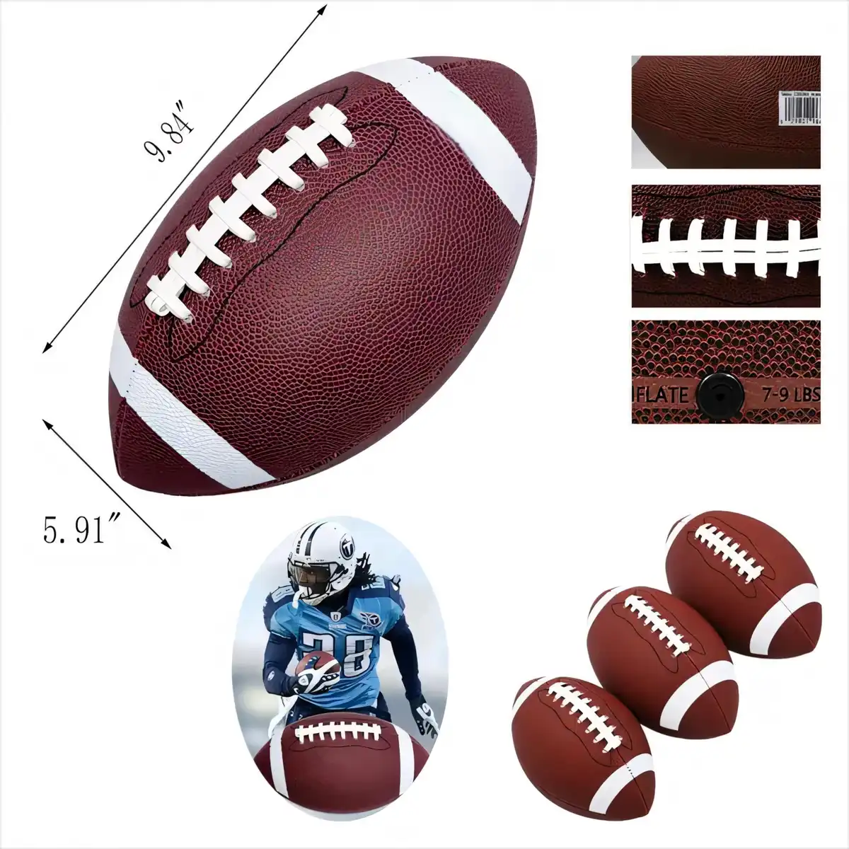 Durable Size 6 Rugby Ball