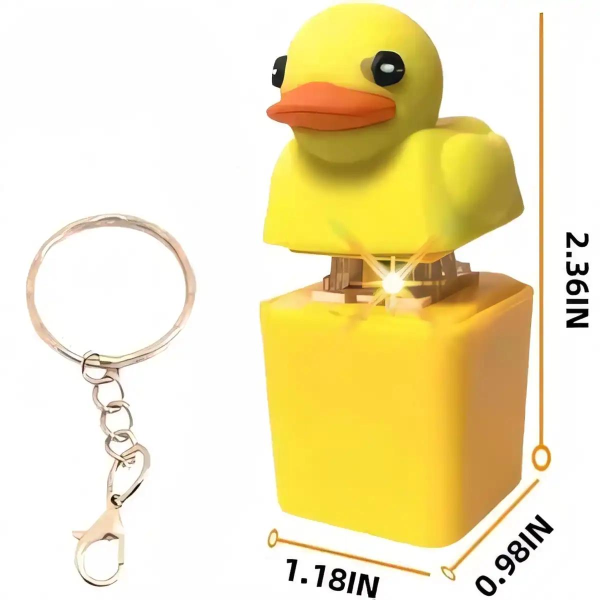 Light Up Duck Keychain with Sound product detail view