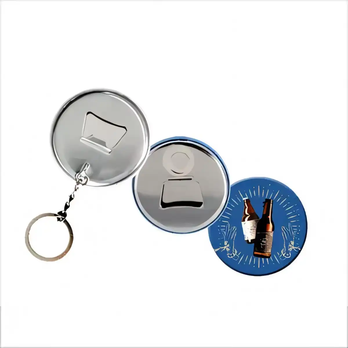 Durable Tinplate Bottle Opener Keychain additional product view