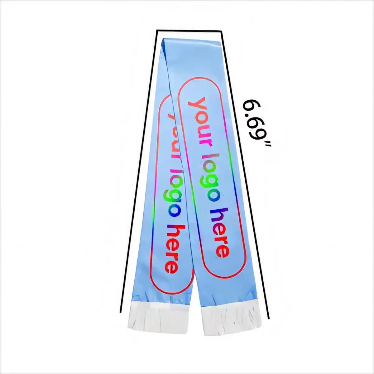 Vibrant Fringed Soccer Scarf product detail view
